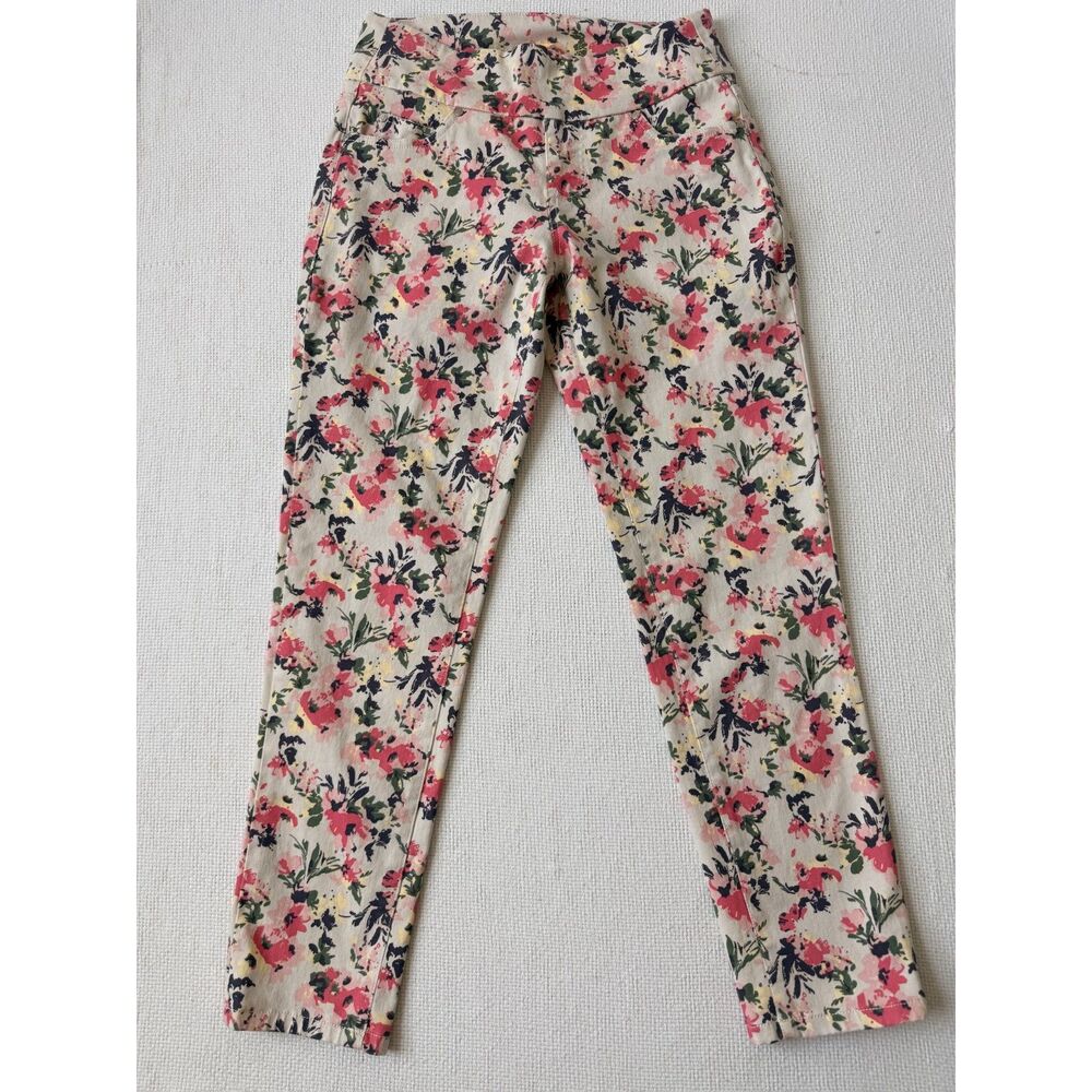 JAG High Rise Slim Ankle Floral Jeggings Womens Size 0 Stretch Jeans Pink - Picture 9 of 9